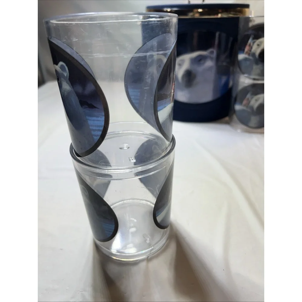 Coca Cola Drink Set 4 Cups And Ice Bucket
